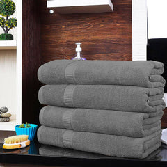 Bath Towel Grey 100% Cotton Extra Absorbent (500 GSM)