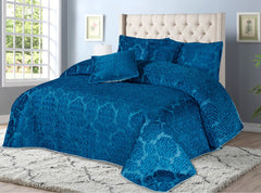 Cosimo 5 Pcs Blue Bed spread Set Palachi