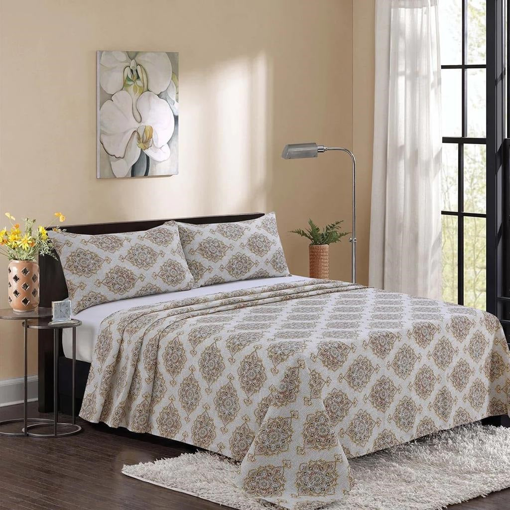 Marhta Beige 3 Pcs Bedding Set