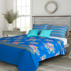 Belaflore 5 Pcs Bedding Set Blue