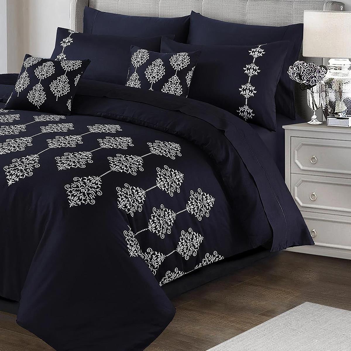 Belina Embroidered 3 Pcs Duvet Cover SetEmbroidered