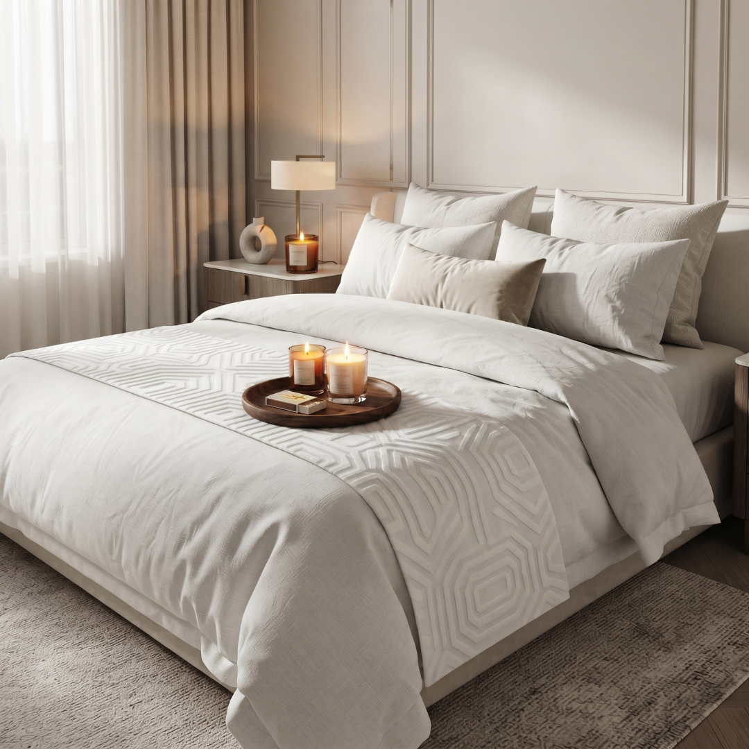 Bibulous Bed Runner White