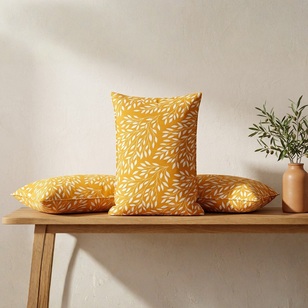 Bilious 2 Pcs Pillow Covers Yellow