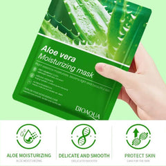 Bio Aqua Aloe Vera Moisturizing Facial Sheet Mask Green