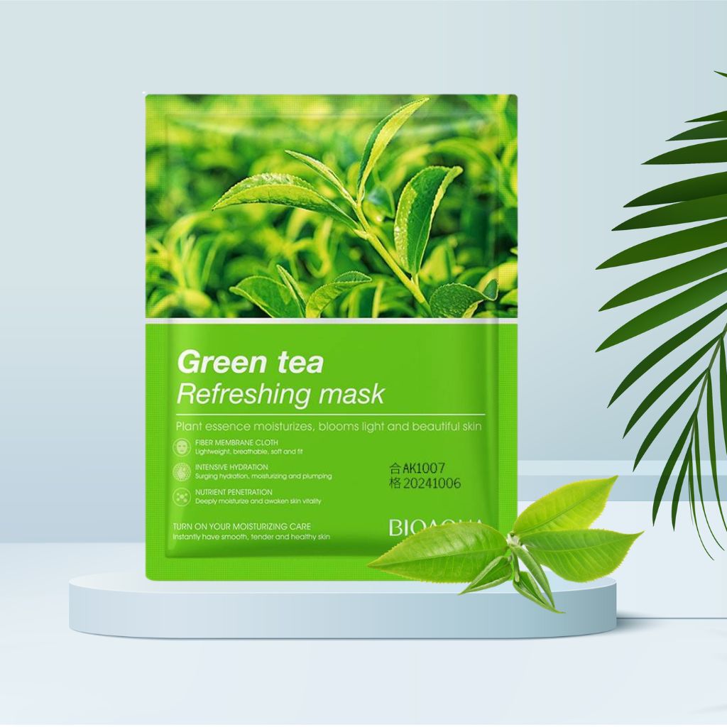 Bio Aqua Green Tea Refreshing Facial Sheet Mask