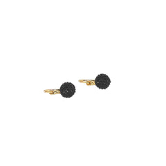 Black Round Earrings