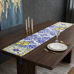 Blue Tile 1 Pcs Table Runner Set