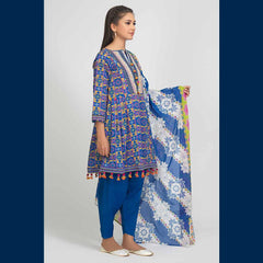 Bonanza Satrangi 3 Pcs Unstitched Printed Lawn Suit Fun Kaantha