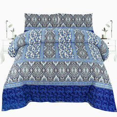 Brenna 3 Pcs Bedding Set Blue