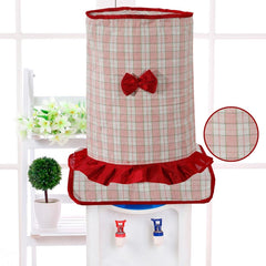 Brooklyn 2 Pcs Dispenser Cover Check Red