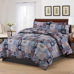 Calla Floral 4 Pcs Bedding Set with Filled Comforter