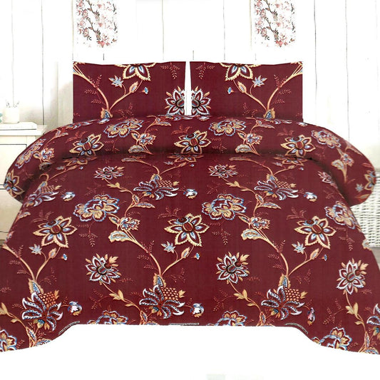 Camano 3 Pcs Bedding Set Maroon 1200