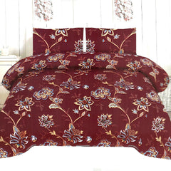 Camano 3 Pcs Bedding Set Maroon