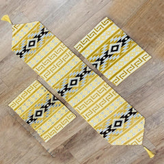 Camille 3 Pc Table Runner Set Yellow