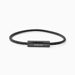 Riblor Stainless Steel Cable Bracelet Camillo Black