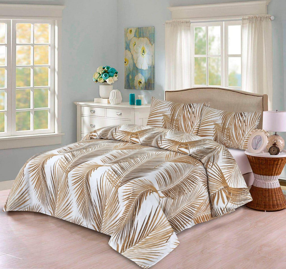 Carmello Leaf 3 Pcs Bedding Set