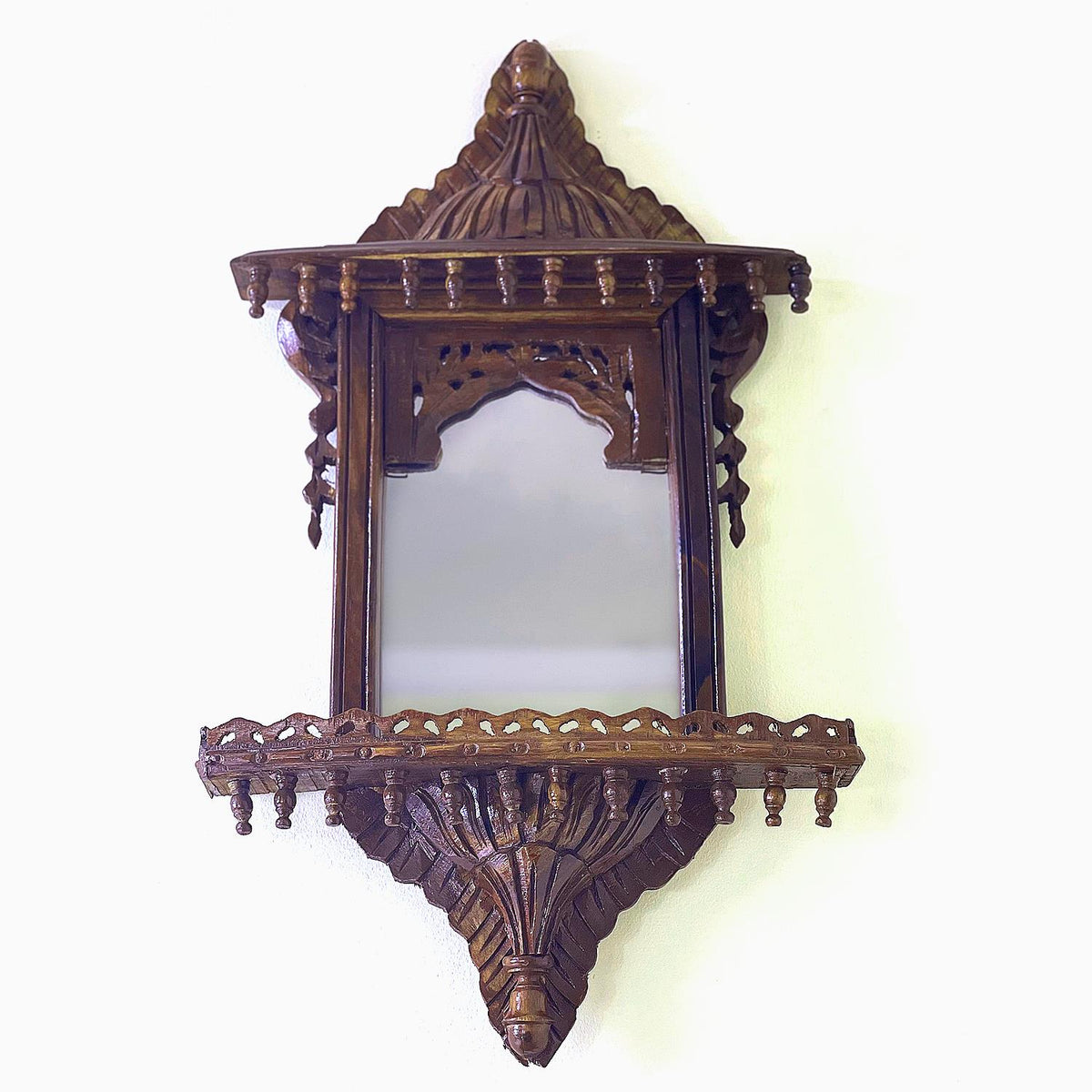 Carved Wooden Antique Mirror