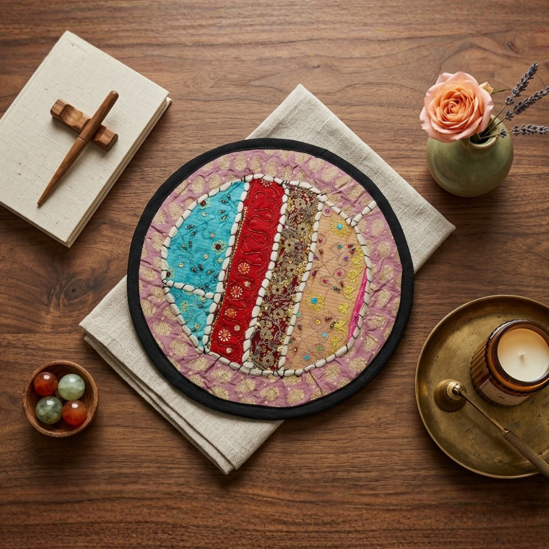 Cavil Round Table Mat Pink