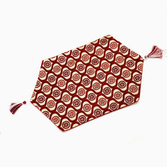 Celestia 3 Pc Table Runner Set Maze Red