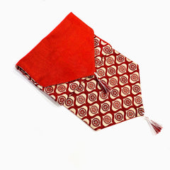 Celestia 3 Pc Table Runner Set Maze Red