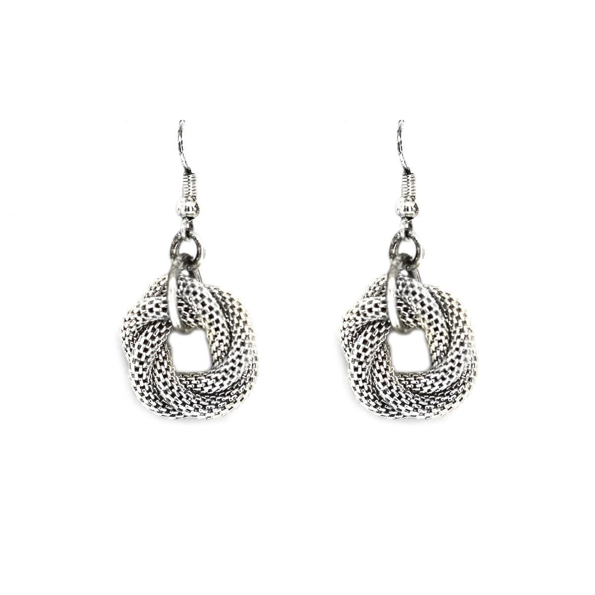 Chainmail Silver Earrings