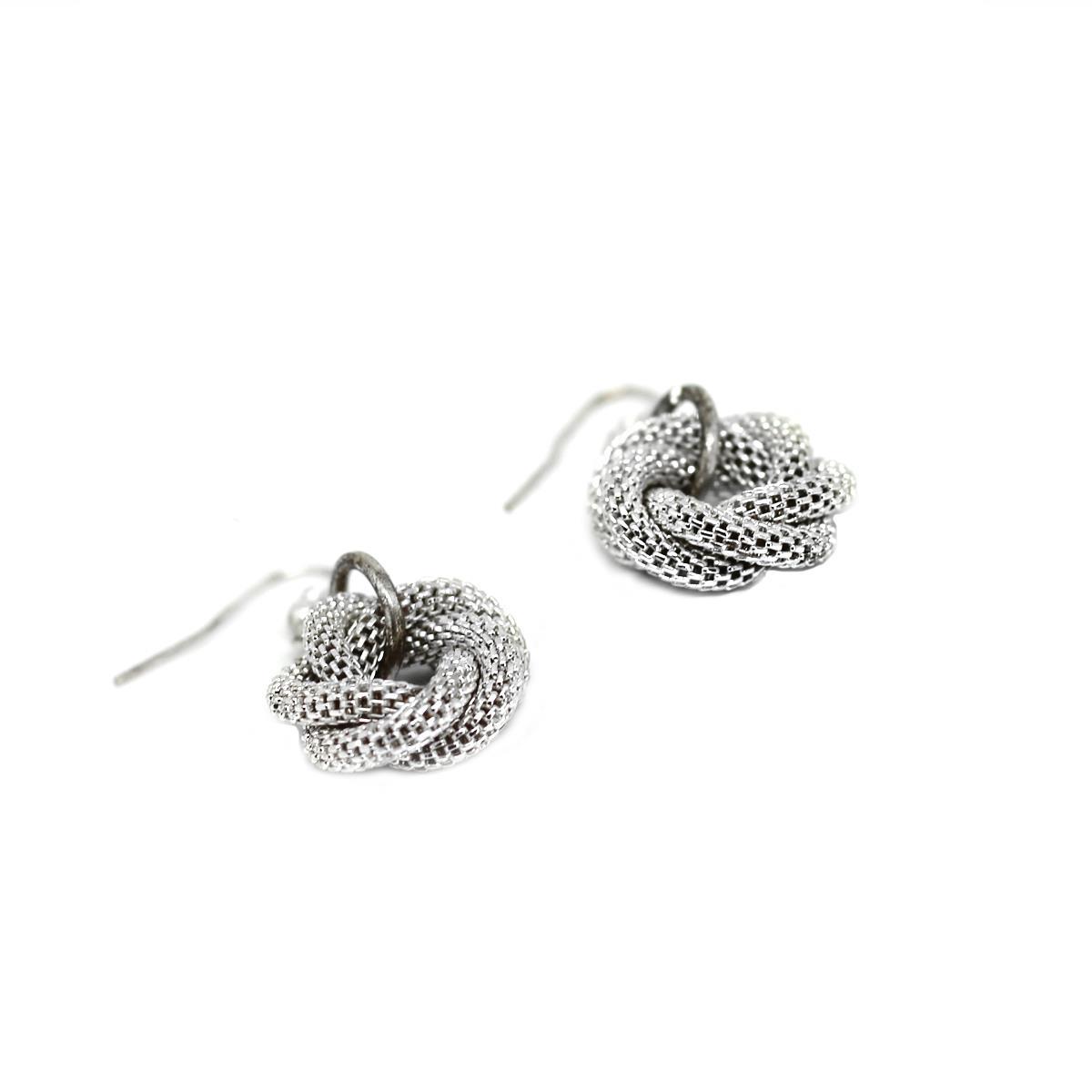 Chainmail Silver Earrings