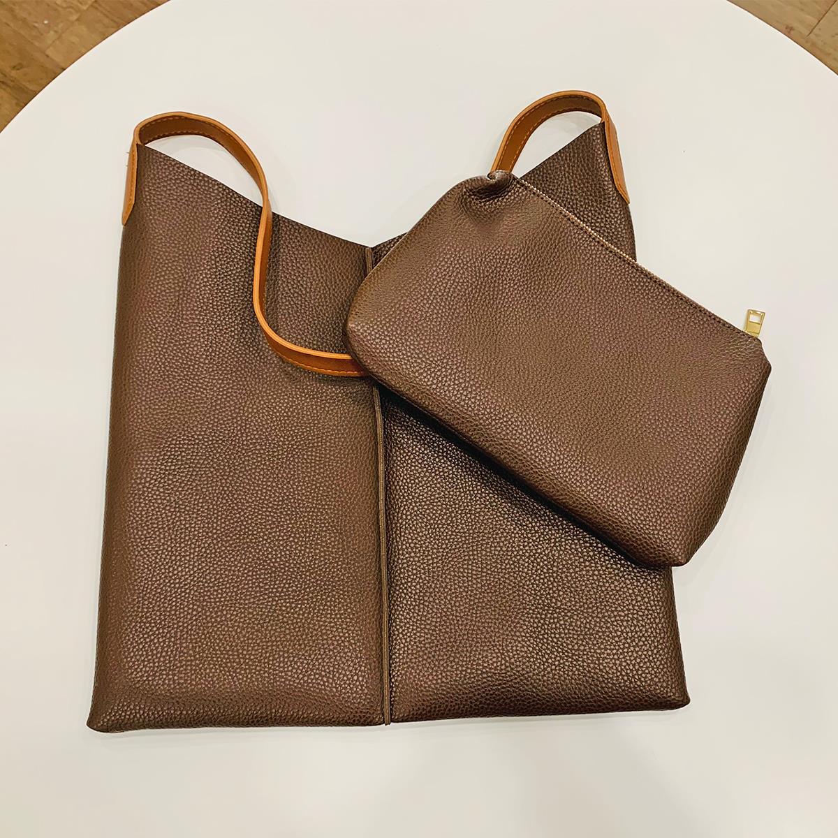 Charla 2 Pcs Shoulder Bag Brown