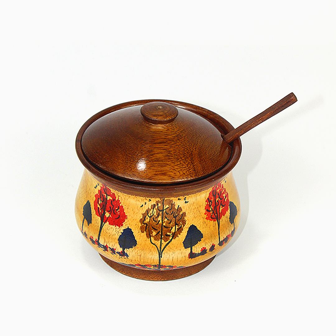 Chenille Wooden Sugar Pot