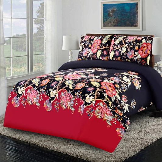 Chints 6 Pcs Bedding Set with Filled Comforter 1200