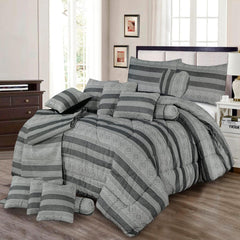 Chisolm 14 Pcs Cotton Jacquard Bedding Set with Filled Comforter