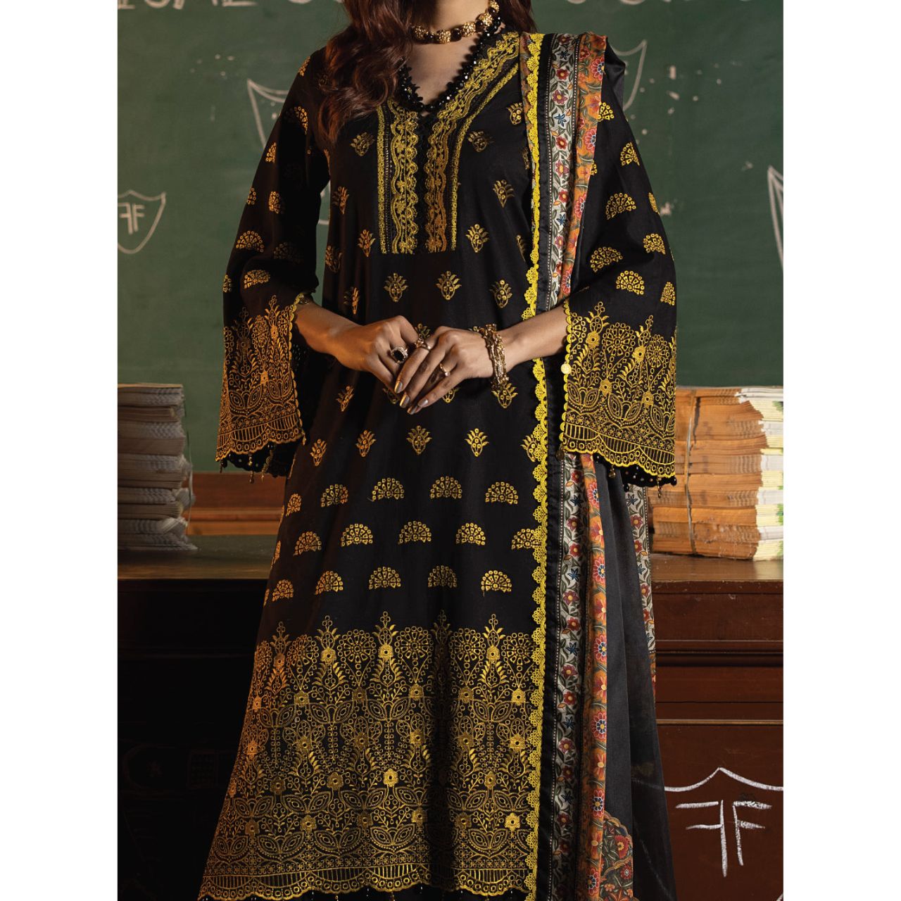 Clara 3PC Unstitched Embroidered Suit (Eid Edition)