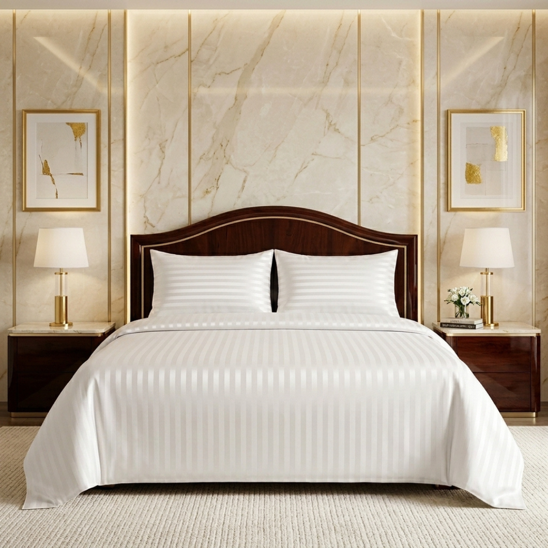 Cloying 3 Pcs Satin Bedding Set White