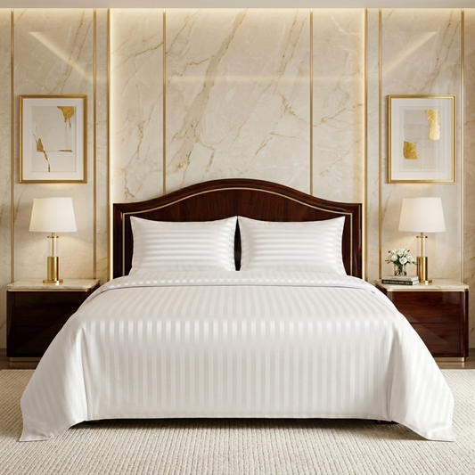 Cloying 3 Pcs Satin Bedding Set White 1080