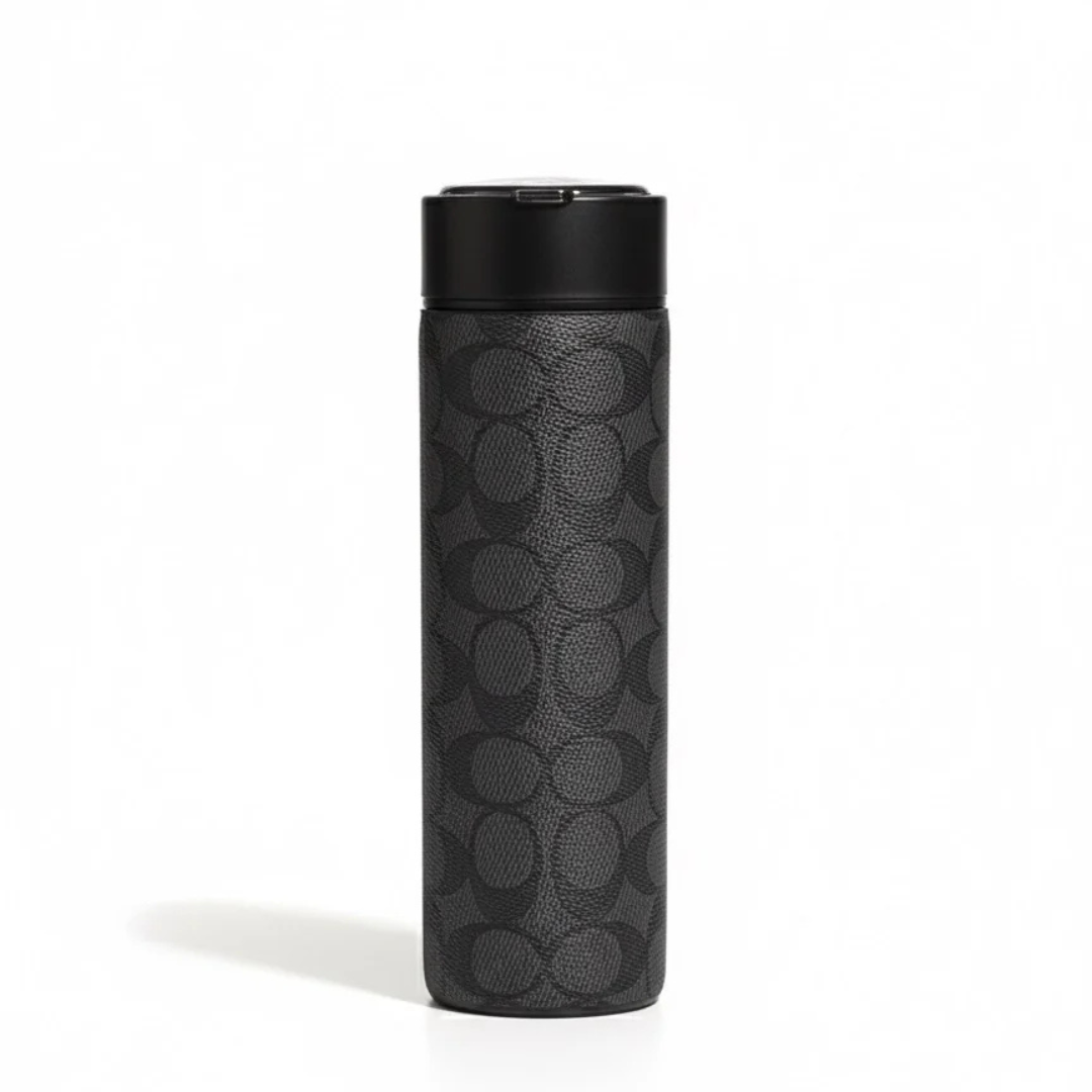 Coach Digital Temperature Display Water Bottle Black