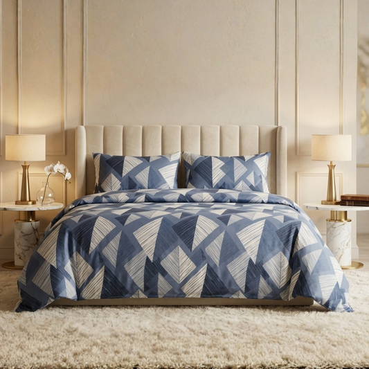 Cogent 3 Pcs Bedding Set Blue 1080