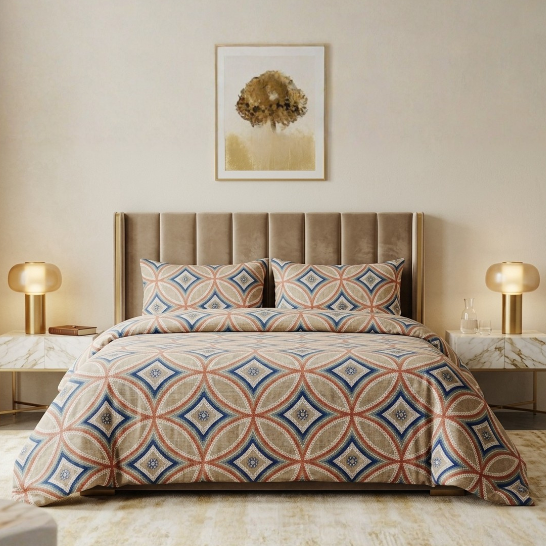 Cogent 3 Pcs Bedding Set Brown