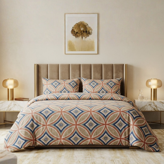 Cogent 3 Pcs Bedding Set Brown 1080