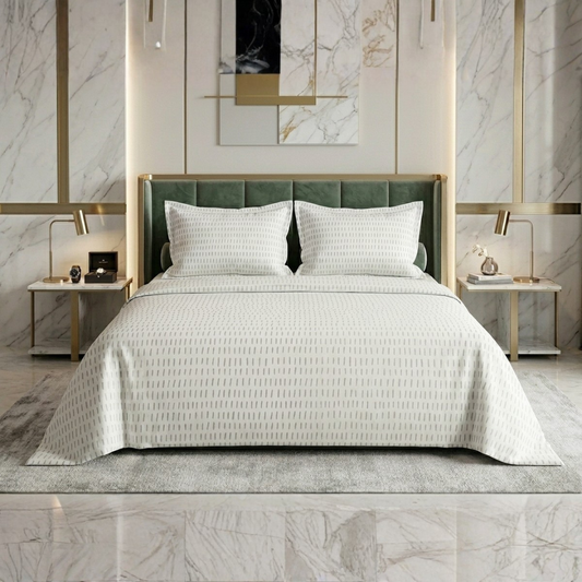 Cogent 3 Pcs Bedding Set White 1080
