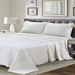 Cotton Sateen 3 Pcs Bedding Set off White