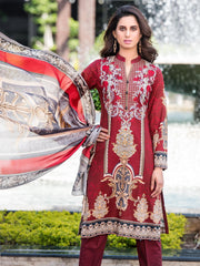 Crescent Embroidered Unstitched Lawn Spring 19 Design 5