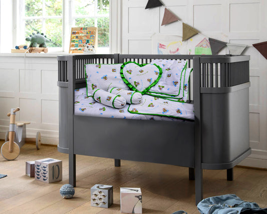 6 Pcs Baby Cot Set Bistro Green ( Filled ) 2494