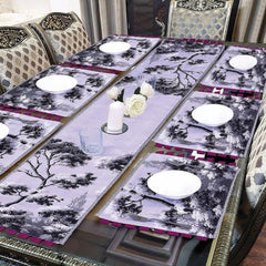 Daisetta 5 Pcs Table Runner Set Purple