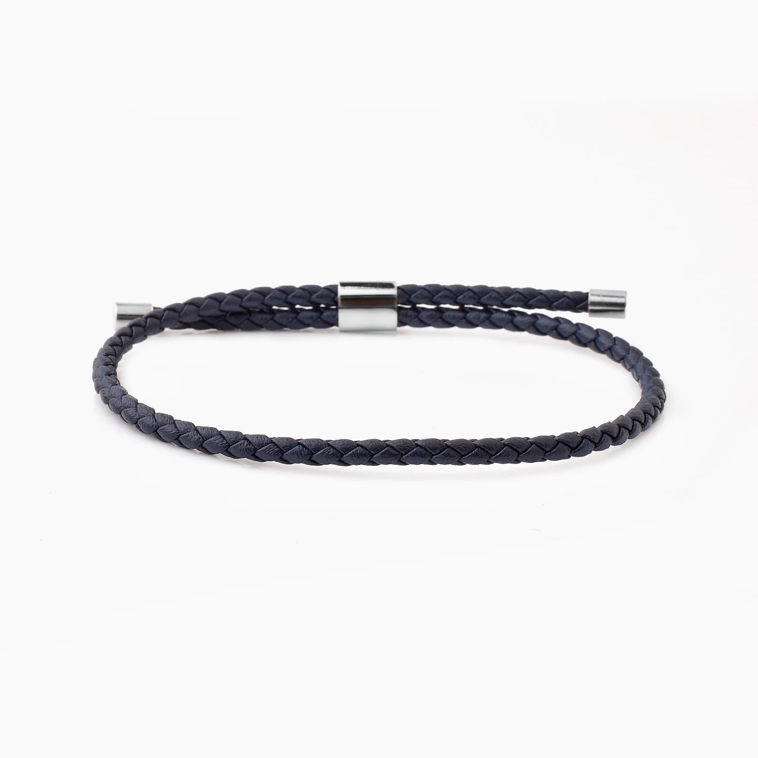 Riblor Leather Bracelet Danilo Navy Blue