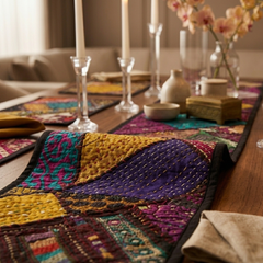 Dawdle 7 Pcs Embroidered Table Runner Set
