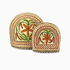 Delano 2 Pcs Handmade Tea Cozy Set Brown