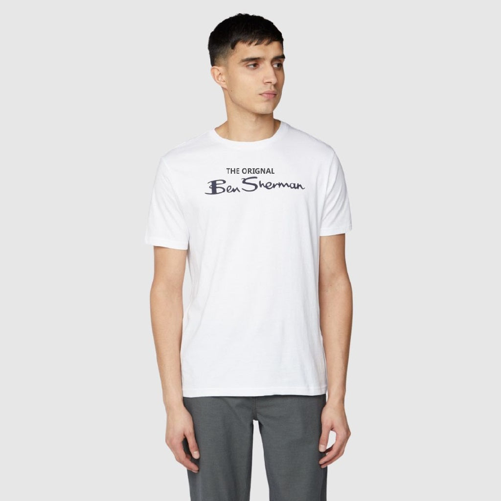 Designer Ben Sherman T-Shirt for Men White (14-15 Years)