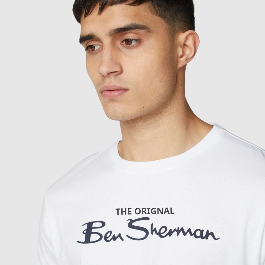 Designer Ben Sherman T-Shirt for Men White (14-15 Years)