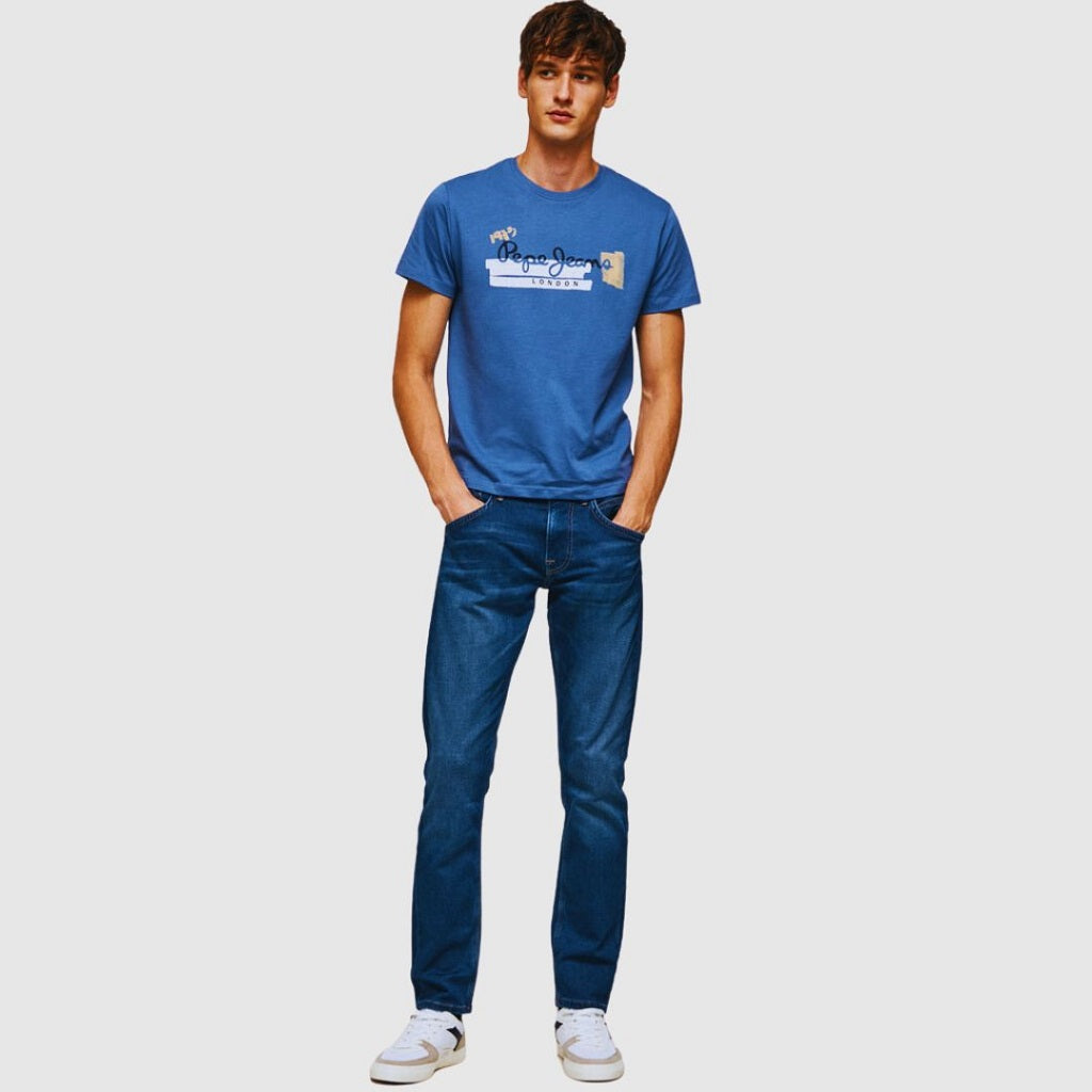 Designer Crescent Jeans for Men Blue (W-32)