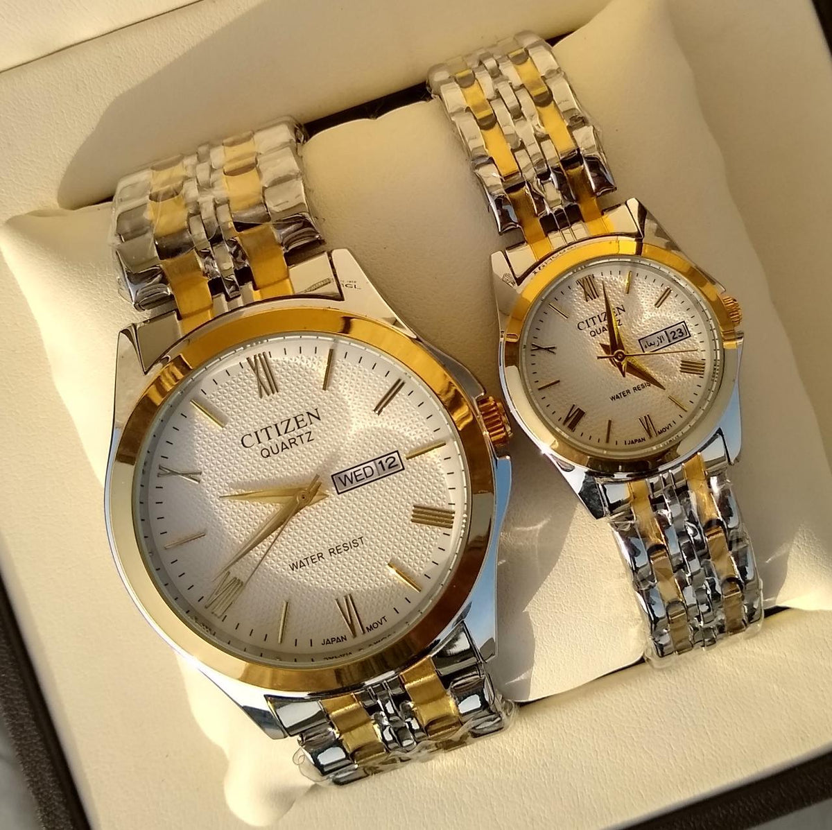 Designer Elke White Dial Watches for Couple