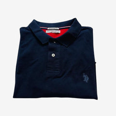 Designer USPA Polo T-Shirt for Men Navy Blue (Medium)